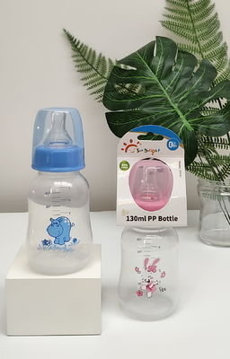 आईएसओ Phthalate नि: शुल्क 5 ऑउंस 130 मिलीलीटर पीपी नवजात शिशु को दूध पिलाने की बोतल